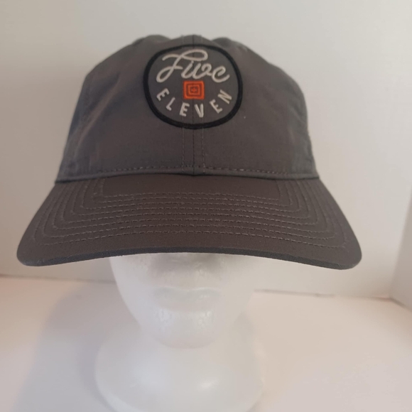 5.11 511 Tactical Baseball Hat Embroidered Logo Rip Stop Cap SnapBack Flint Grey - Picture 1 of 9